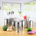 Dinnerware Set Stainless Steel  Home Storage  Knives Barrel Chopsticks Baskets
