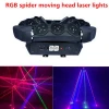 Disco RGB spider moving head stage laser light christmas projector laser light for bar