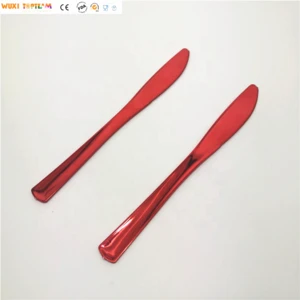 Disposable Plastic Dinnerware Set, 150pcs Elegant Red Cutlery Set