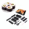 DIY 10 In 1 manual Sushi Maker Kit 10pcs Rice Roll Mold Kitchen Chef Set Mould Roller Cutter Sushi Making Tools