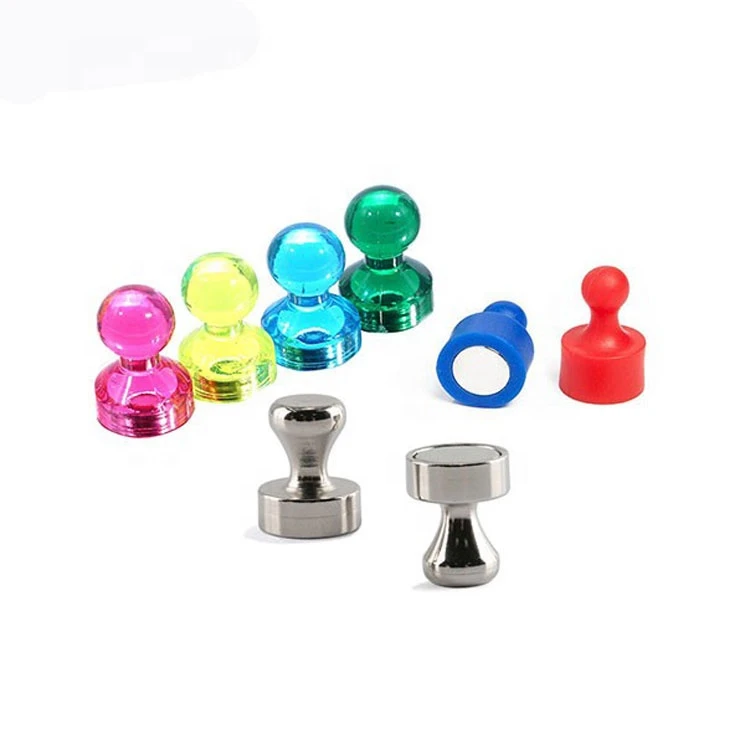 DIY Pack Combination Neodymium Fridge Magnetic Pins Metal Steel NdFeB Magnetic Pushpin Magnets For Whiteboard Map Office