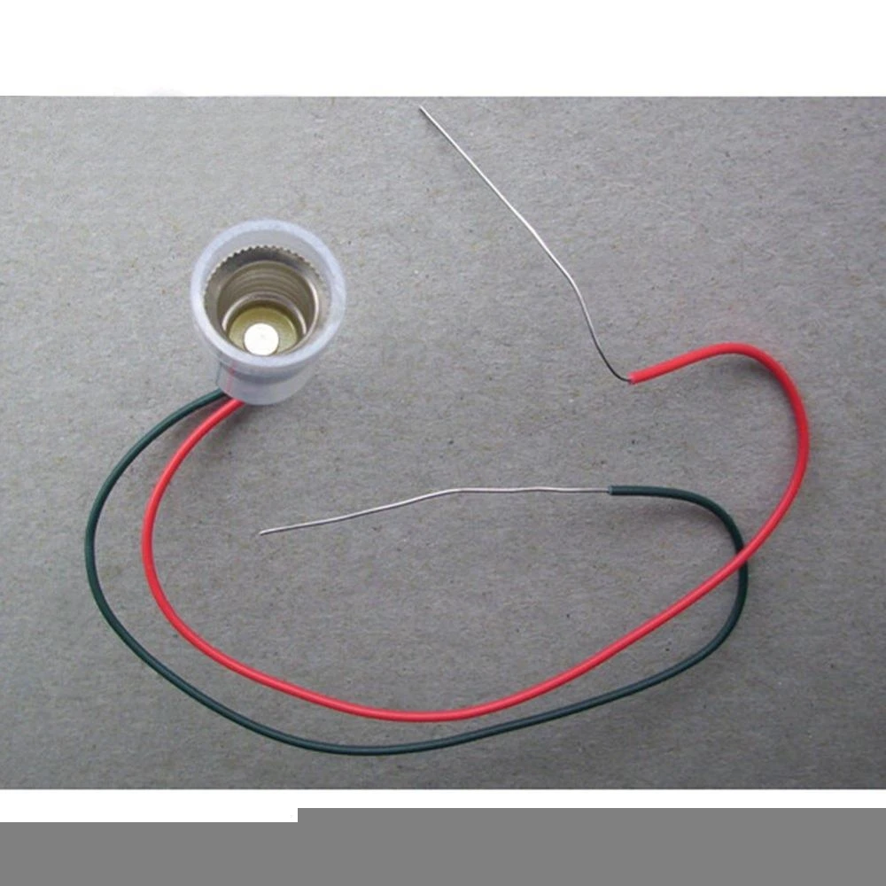 E10 Light Base Lampholder with Wire Socket for Home Experiment Circuit Electrical Test Accessories