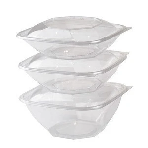 Easy Green Biodegradable Food Packaging Salad Container Transparent PLA Material Disposable Plastic Box/Cup