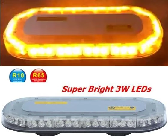 ECE R65 approved Roof mount magnetic emergency vehicle warning light bar led slim beacon amber strobe beacon led truck beacon