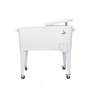 Eco-friendly Mobile party ice cooler cart drink cooler with wheels