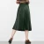 Import Ecoach Wholesale Fashion Green Pleated PU Long Skirt 2016 custom design pu leather fabric Skirt for ladies wear from China