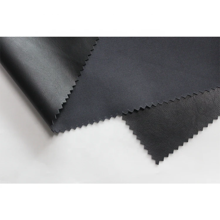 Embossed PU Artificial Leather for clothes textiles leather products black pu leather