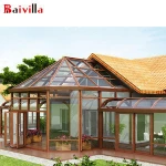 Energy saving design aluminum profile glass balcony sunroom/greenroom/house/garden house/aluminium sunroom systems