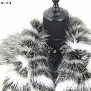 European Style OEM Service Supply Type Grey Pattern Womens Fur Coats Faux Fur