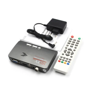 External DVB-T/DVB-T2 TV Set-top Box Analog digital Terrestrial HDTV 1080P Tuner Receiver VGA/AV for LCD/CRT PC Monitor