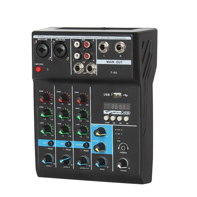 F4-A  LANE 4ch sound card mixer digital professional audio amplificat
