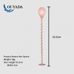 Factory Direct custom black metal matte rose gold pineapple cocktail stirrer stainless steel copper bar spoon