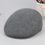 Factory direct supply wool felt caps hats men ivy cap