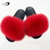 Factory direct wholesale plush warm women plush furry fur slippers