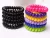 Import factory girls cheap hair accessories different colors elastic telephone wire plastic hair band from China