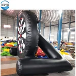 Factory inflatable soccer dart board game, cheap inflatable foot dart game with 5 balls