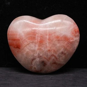 factory price gemstone rhodochrosite heart shape stone for healing