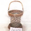Factory Sell Metal Mesh Lantern With Glass Bottle For Garden Decoration Wicker Lantern Crafts