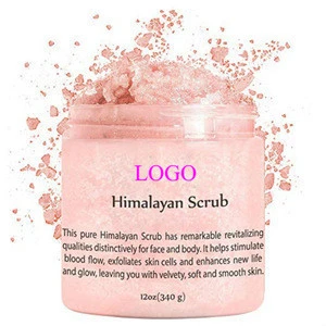 Factory wholesale himalayan bath pink sea salt body scrub