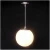 Import fancy indoor bedroom decorative led white glass sphere pendant light from China