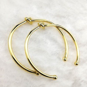 fashion adjustable love knot design 14k gold charm bracelet bangle for women