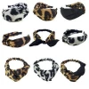 Fashion Autumn And Winter Popular Personality Leopard Color Bow Knot Cross Headband Hair Hoop Hair Accessory