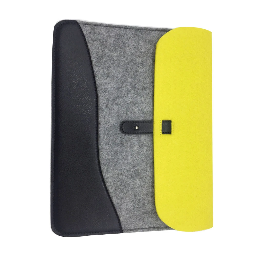 Fashion portable wholesale Grey Custom felt laptop bag