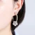 Fashion wedding jewelry flower design hoop earrings full pave cubic zirconia hypoallergenic earrings