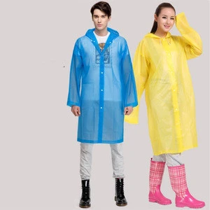 Fashion Women men EVA Transparent Raincoat Portable Outdoor Travel Rainwear Waterproof Camping Hooded Ponchos Plastic Rain Cover