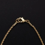 fashion women men jewelry custom brass copper rope chain high quality long chain 14k 18k gold  necklace