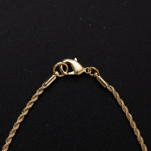 fashion women men jewelry custom brass copper rope chain high quality long chain 14k 18k gold  necklace