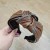 Import Fashionable hair band PU leather wide-brimmed middle knot hair adornment headband retro style pressed hair accessories from China