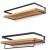 Import Floating Shelves Wall Mounted Set of 2, Rustic Solid Wood Shelf for Bathroom,Decor Storage Shelf with Towel Bar from China