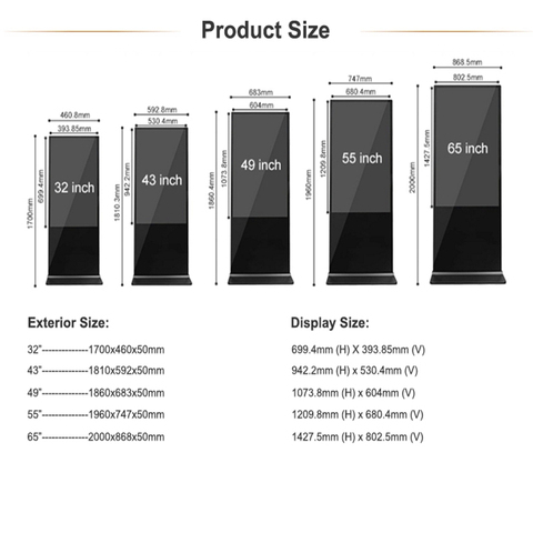 Buy Floor Standing Vertical Interactive Digital Signage Totem Lcd Tv ...