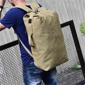 Foldable Large Capacity Outdoor Mountain Hiking Sports Luggage Canvas Bag For Men