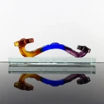 Folk art style glass decoration hot sale art glass sculpture Carved murano handblown glass crafts