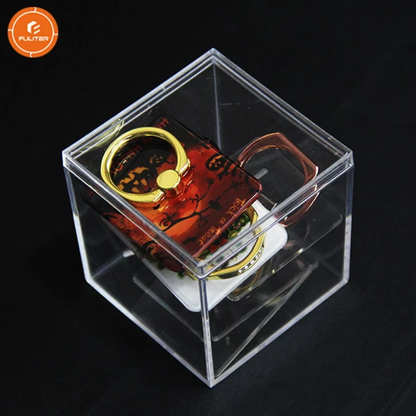 Food Grade Exquisite Clear Plexiglass Mini Acrylic Candy Cube Box Safe For Baby