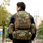 Free Shipping Outdoor Trekking Tactical Backpack Nylon Waterproof Climbing Knapsack Camping Large Capacity Combination Rucksack