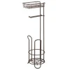Free Standing Toilet Paper Holder for Bathroom with Shelf - Bronze