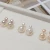 Import French Style Elegant Cubic Zirconia Round Pearl Hook Earring Gold Drop Pearl Earrings from China