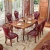 Import French style square dinning table set 6 chairs solid wood luxury set dinning table and chairs home from China