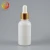 Import frosted amber white 30ml 50ml glass dropper bottle with aluminum cap, essential oil bottle from China