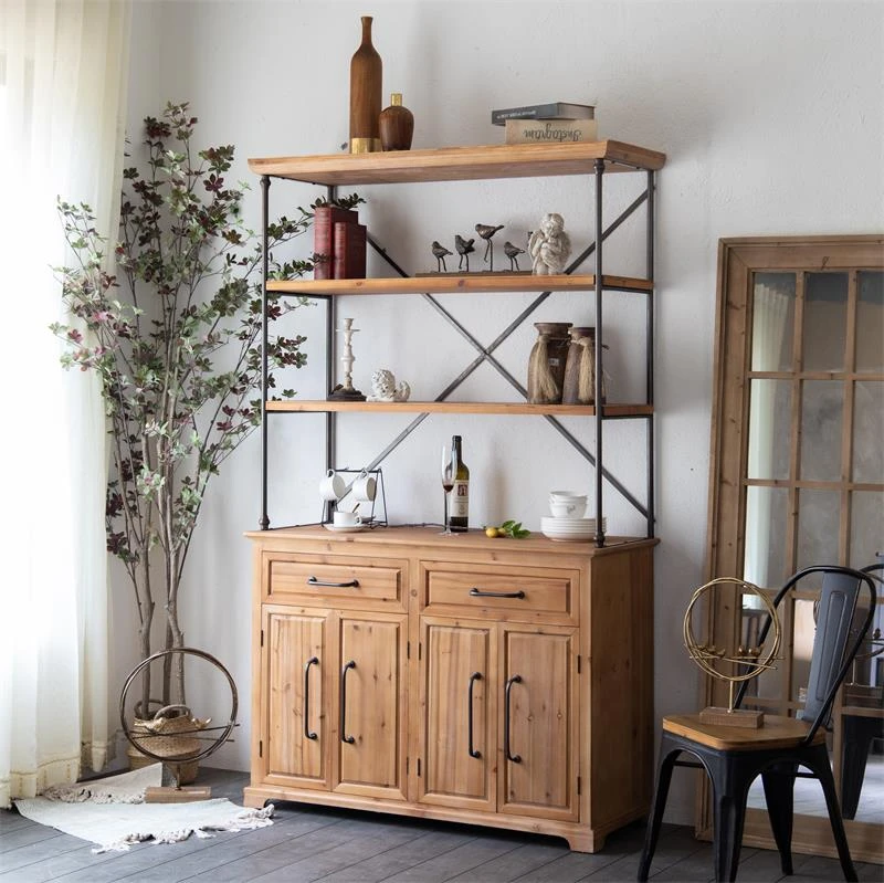 Furniture Wood Multifunctional Wine Bar Display Cabinet