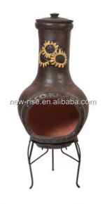 Garden Outdoor Clay Chimenea Medium