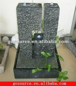 garden stone water fountain features with led light