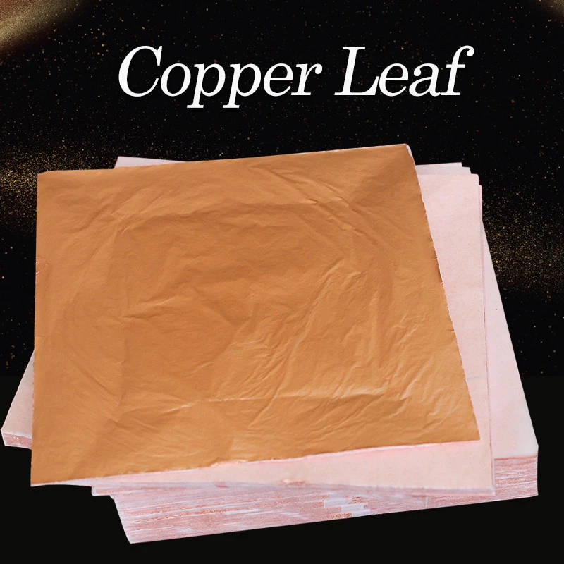 Genuine Copper Foil Copper Imitation Gold Leaf Foil Sheets Hot Sale Chinese X 14 Cm 1000 Sheets for Decorating Wallpaper Red