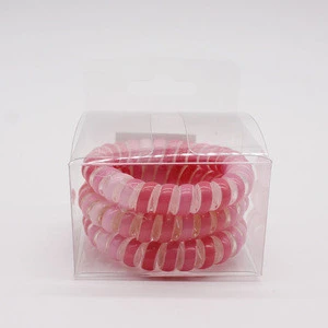 Good quality plastic cords summer color hair elastic bracelet