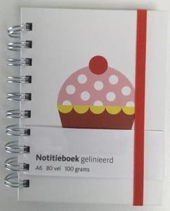 graph paper spiral note book with perforated page