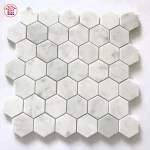 Gray marble mosaic mix blue glass kitchen backsplash bathroom shower background decorative tiles