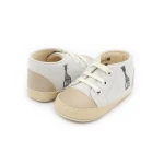 Grey soft canvas casual lace up toddler infant baby shoes for baby boys